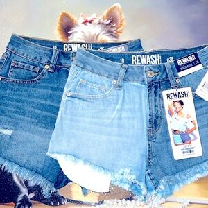 $15 Sale for Two Rewash jean shorts set size 1/w25